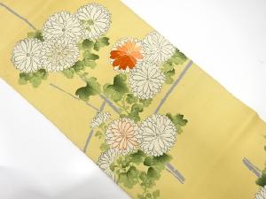 アンティーク　菊模様刺繍昼夜帯（材料）